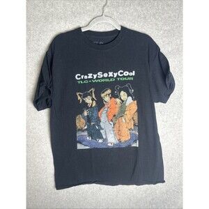 Crazy Sexy Cool TLC T Shirt Sz Large Adult World Tour Retro Passenger Side 2021